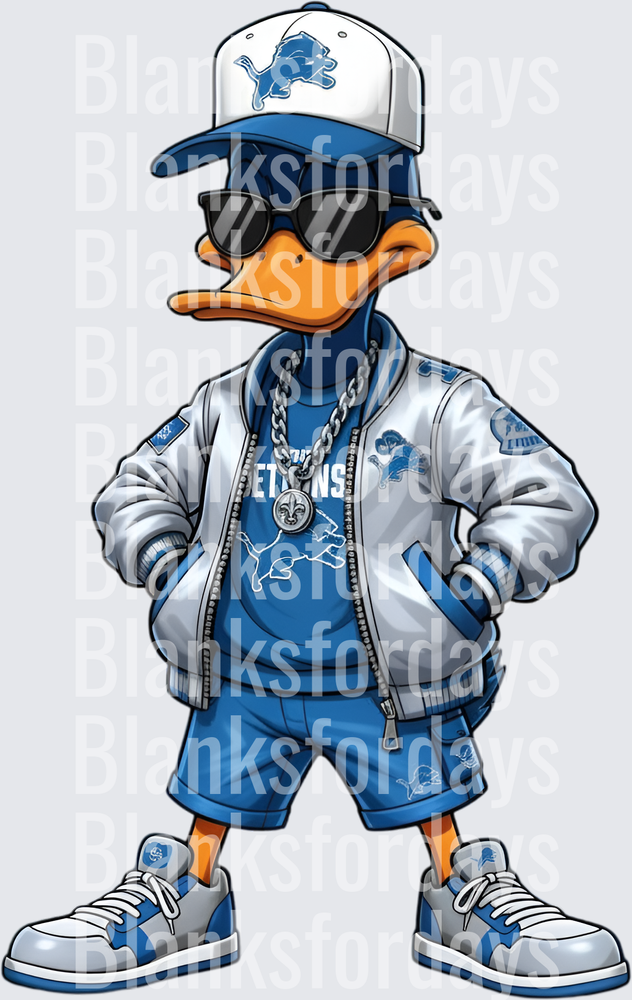 Detroit Lions Duck Drip Streetwear Fan Mascot (DTF)