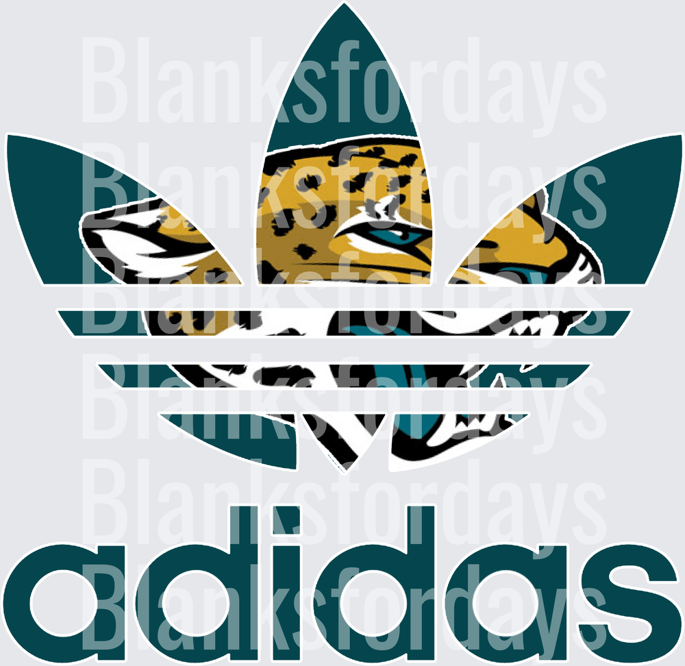 Jacksonville Jaguars Mascot Adidas Trefoil Logo Mashup (DTF)