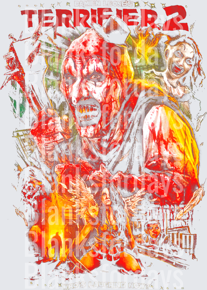 Terrifier 2 Art The Clown Horror Collage Fan Art Design (DTF)