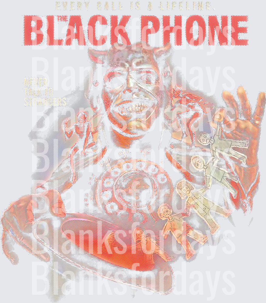 The Black Phone Grabber Mask Horror Movie Poster Art (DTF)
