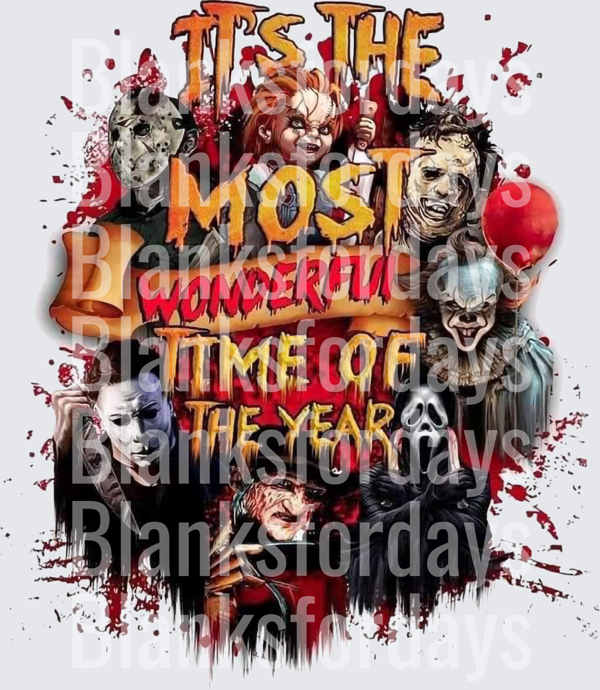 It's The Most Wonderful Time Horror Icons Halloween (DTF)
