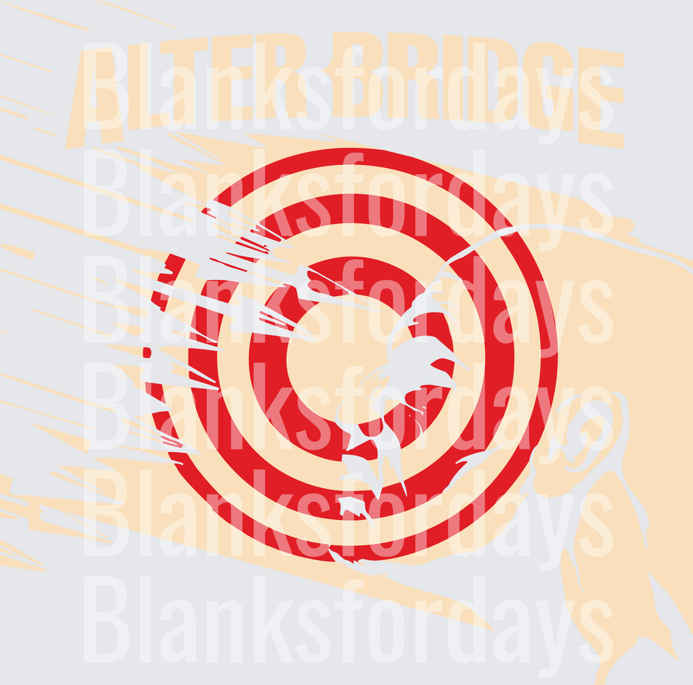 Alter Bridge Band Logo Red Bullseye Target Swirl Design (DTF)
