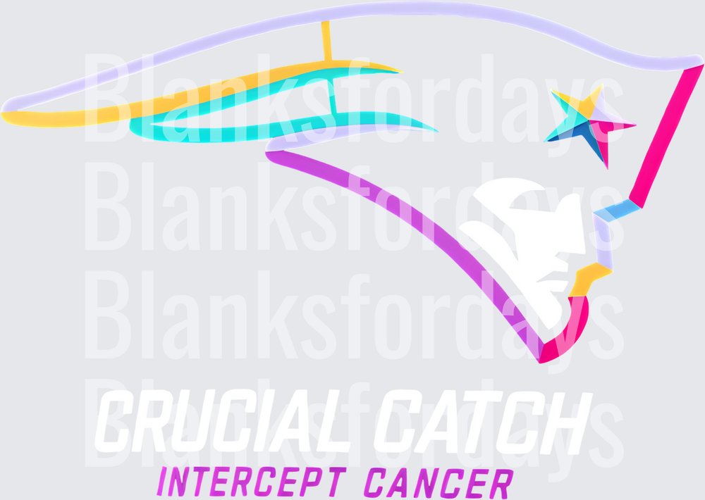 New England Patriots Crucial Catch Intercept Cancer Logo (DTF)
