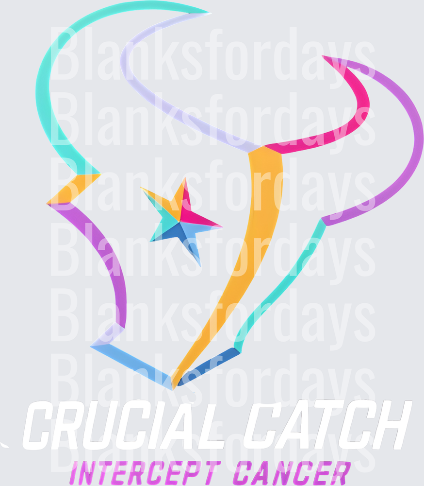 Houston Texans Crucial Catch Intercept Cancer Multicolor Logo (DTF)