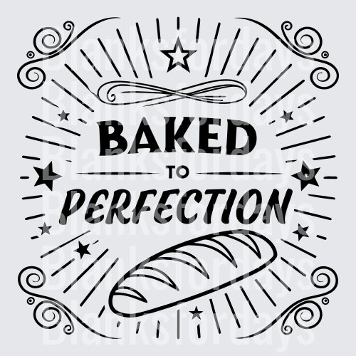 Baked To Perfection Bread Whisk Stars Vintage Badge (DTF)