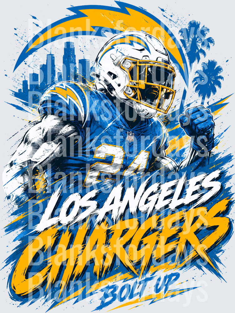 Los Angeles Chargers Bolt Up NFL Football Player #21 (DTF)