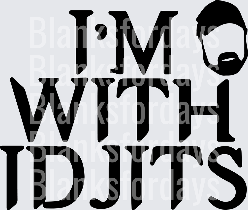 I'm With Idjits Bobby Singer Supernatural Fan Design (DTF)
