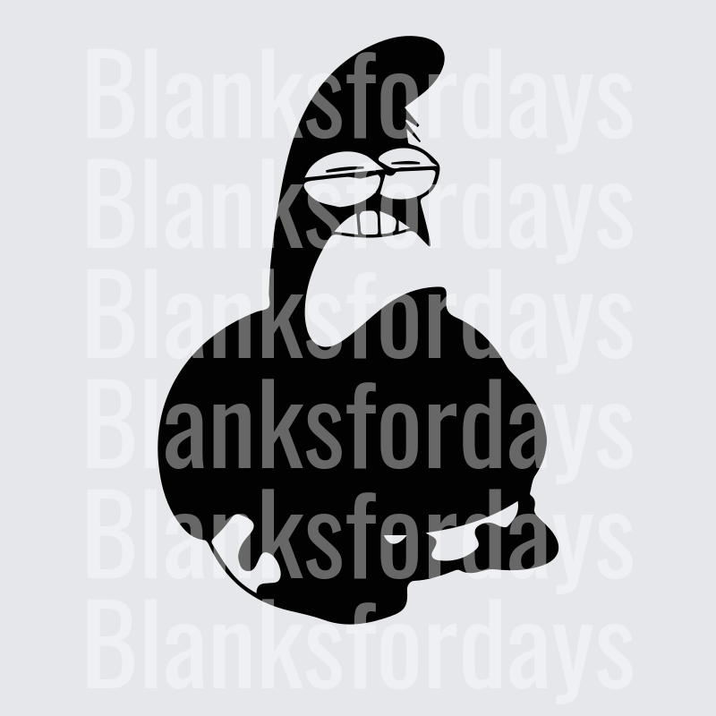 Plankton Arms Crossed Smug Expression Silhouette (DTF)