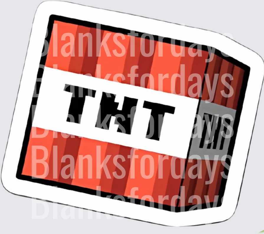 Minecraft TNT Block Pixel Art Game Icon (DTF)