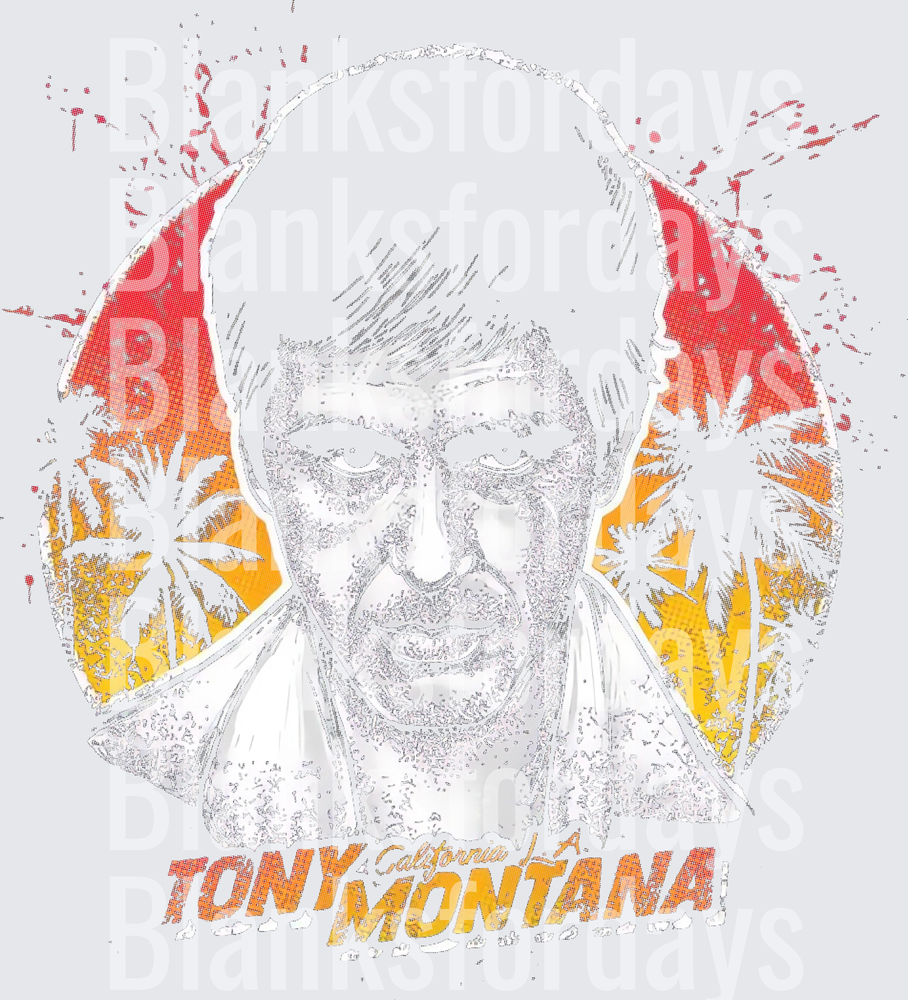 Tony Montana Scarface California LA Palm Tree Portrait (DTF)