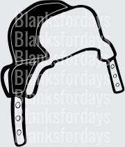 Trapper Hat Earflap Winter Cap Outline SVG Design (DTF)