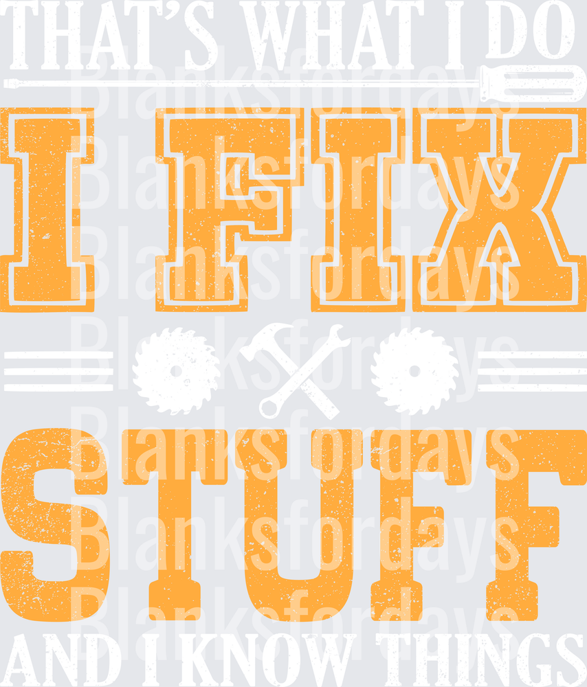 That's What I Do I Fix Stuff And I Know Things Handyman (DTF)