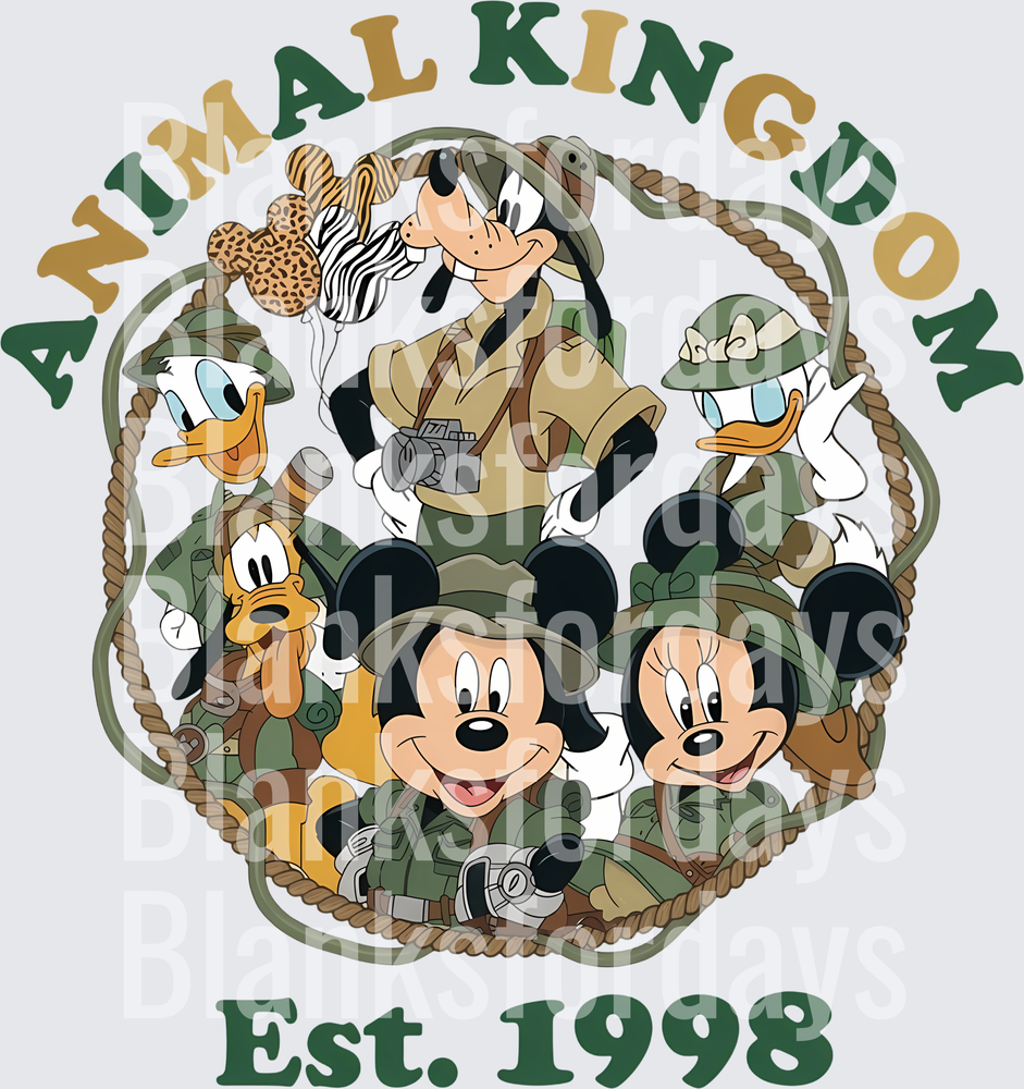 Animal Kingdom Est 1998 Mickey and Friends Safari Squad (DTF)