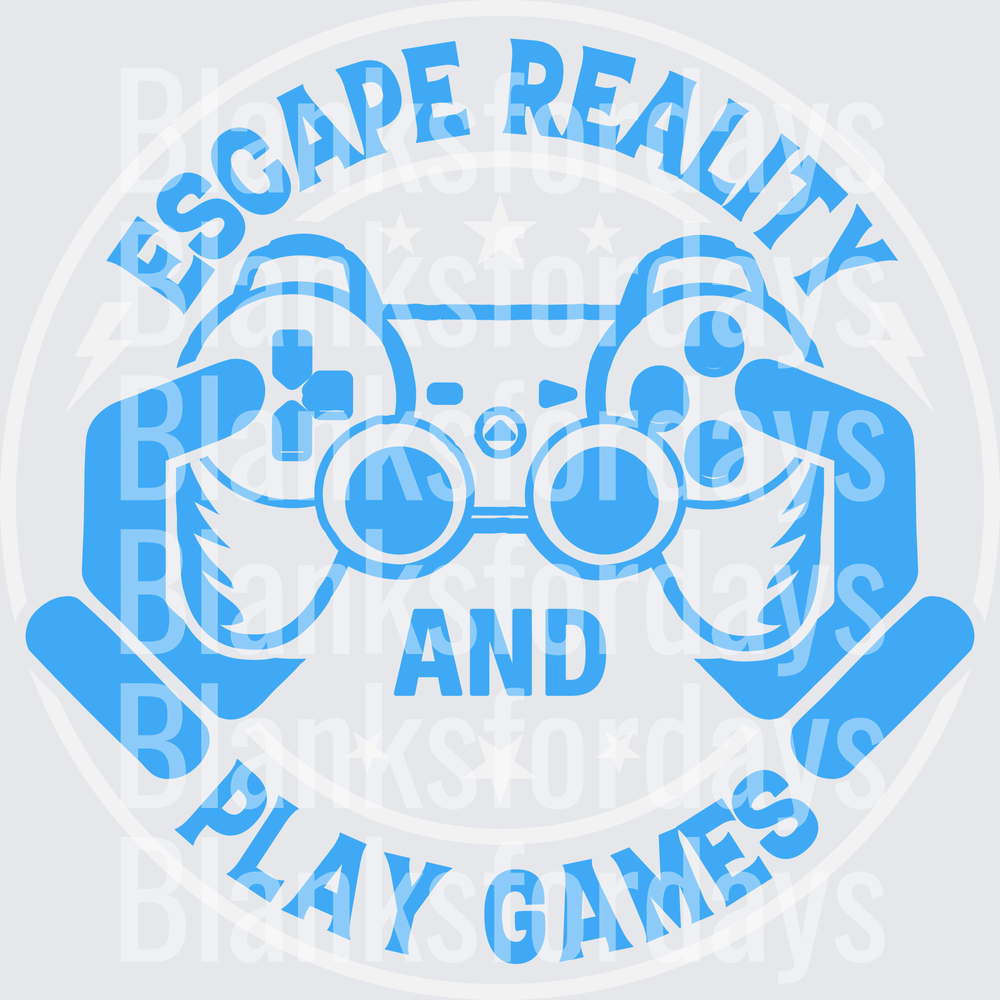 Escape Reality And Play Games Video Game Controller Circle Badge (DTF)