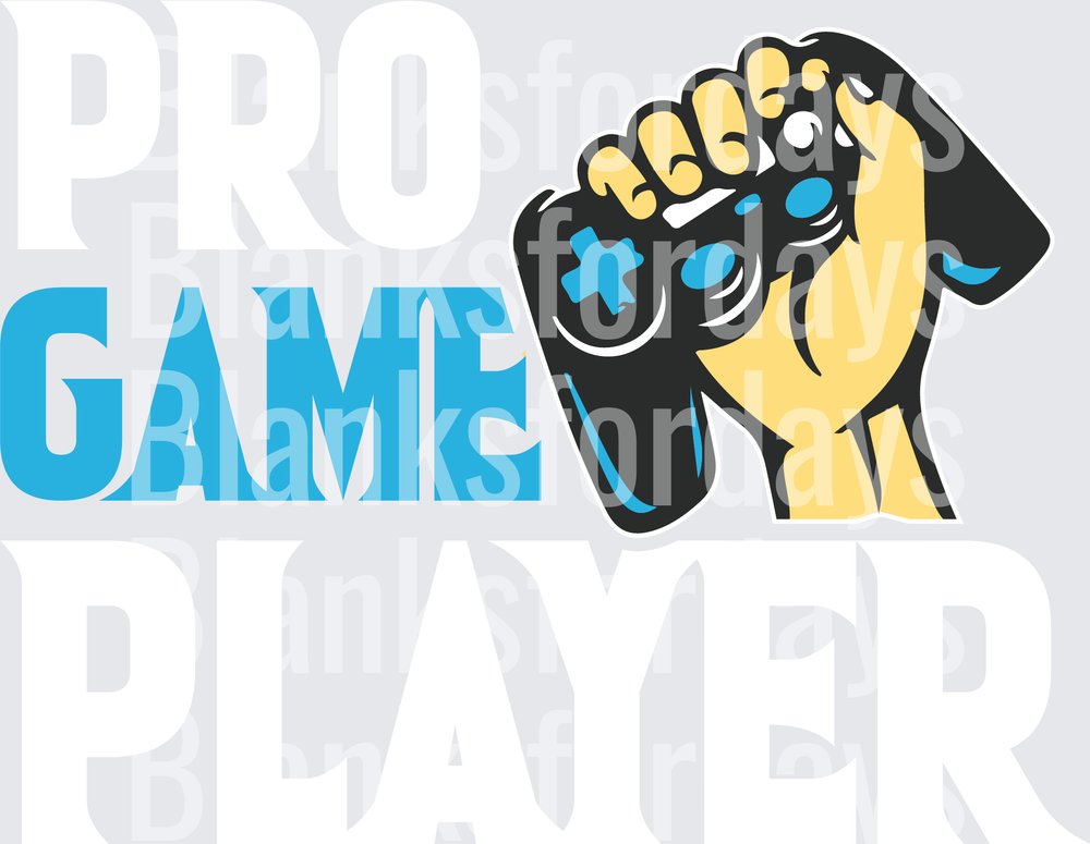 Pro Game Player Bold Text Fist Gripping Controller (DTF)