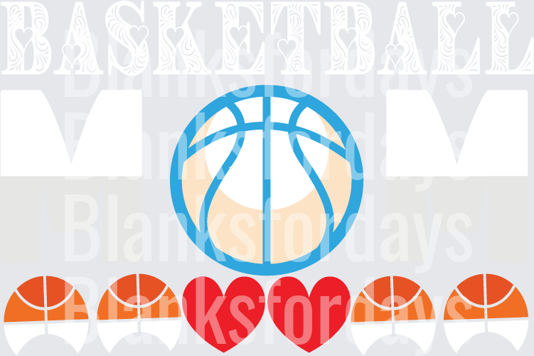 Basketball Mom Heart Lover Sports Fan Design (DTF)