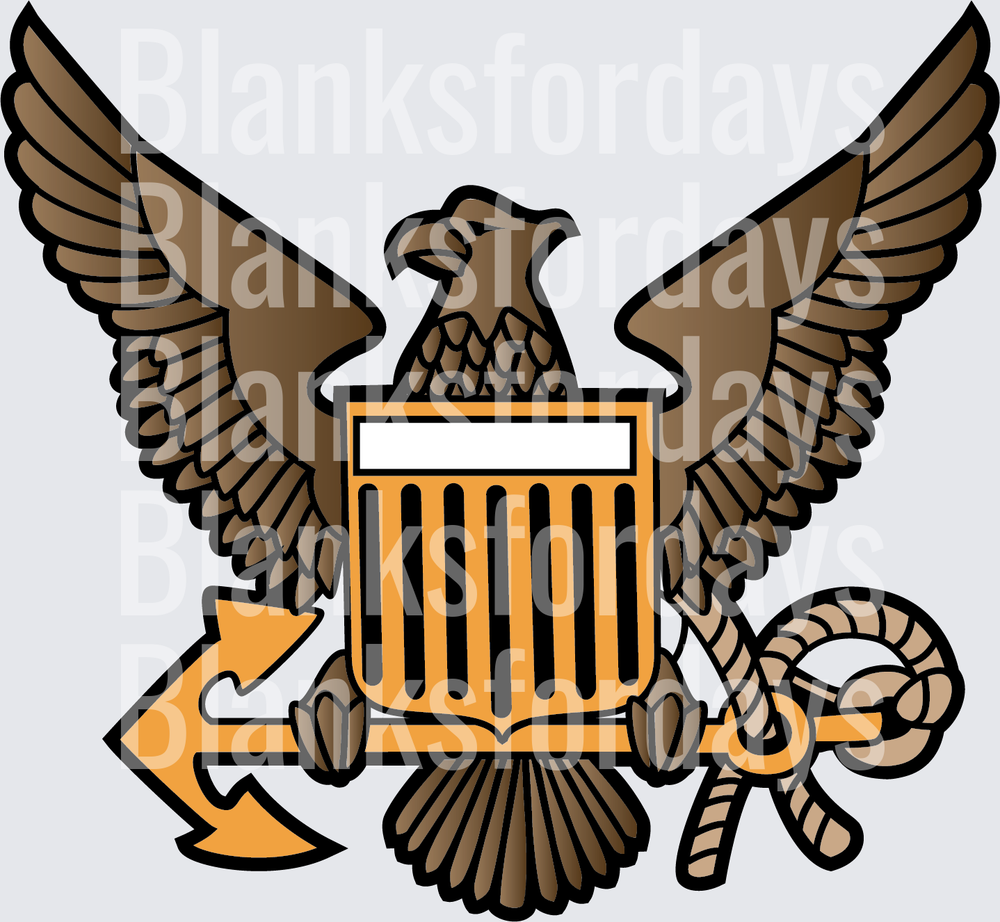 US Navy Eagle Shield Anchor and Rope Emblem (DTF)
