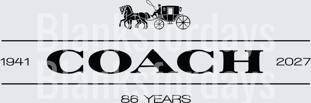 Coach 1941 2027 86 Years Anniversary Horse Carriage Logo (DTF)