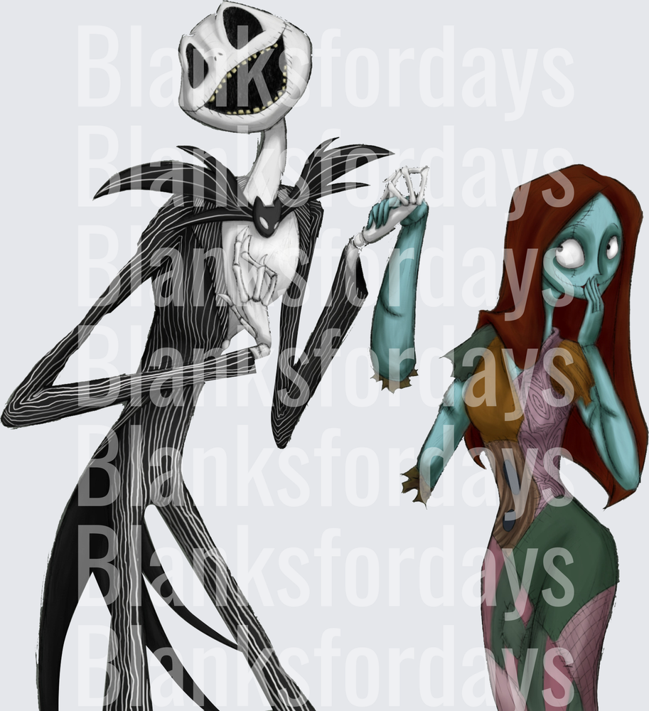 Jack Skellington and Sally Nightmare Before Christmas Duo (DTF)
