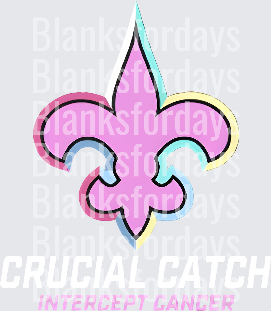 New Orleans Saints Crucial Catch Intercept Cancer Fleur De Lis (DTF)