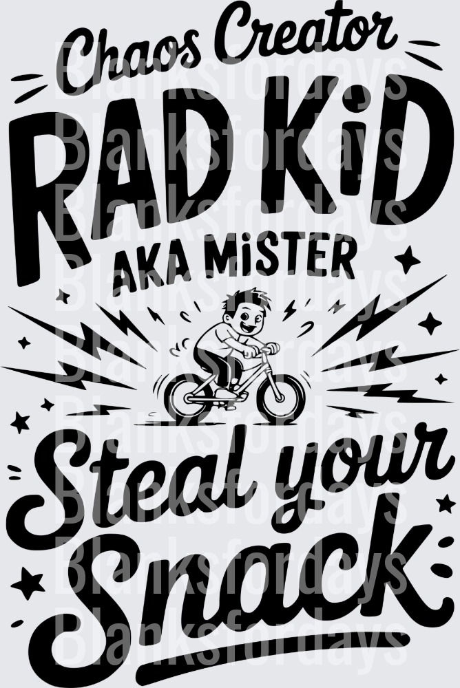 Chaos Creator Rad Kid AKA Mister Steal Your Snack Boy on Bike (DTF)
