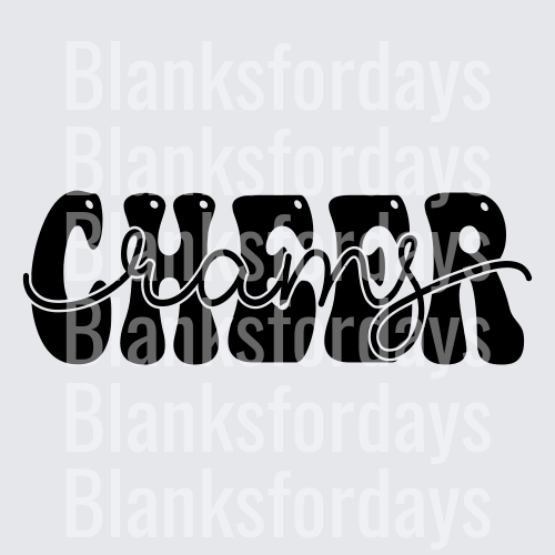 Cheer Champs Bold Block Script Overlay Design (DTF)
