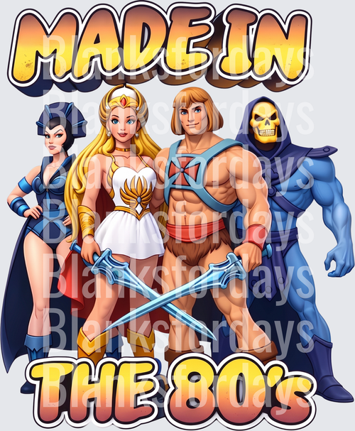 Made In The 80s He-Man She-Ra Skeletor Evil-Lyn Retro Cartoon (DTF)