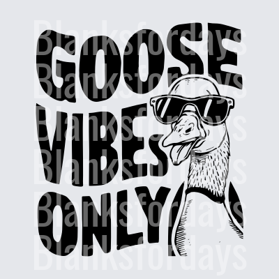 Goose Vibes Only Cool Sunglasses Goose Graphic (DTF)