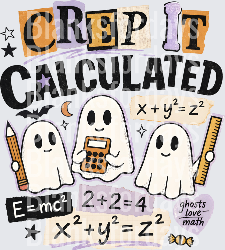 Creep It Calculated Halloween Ghost Math Teacher Design (DTF)