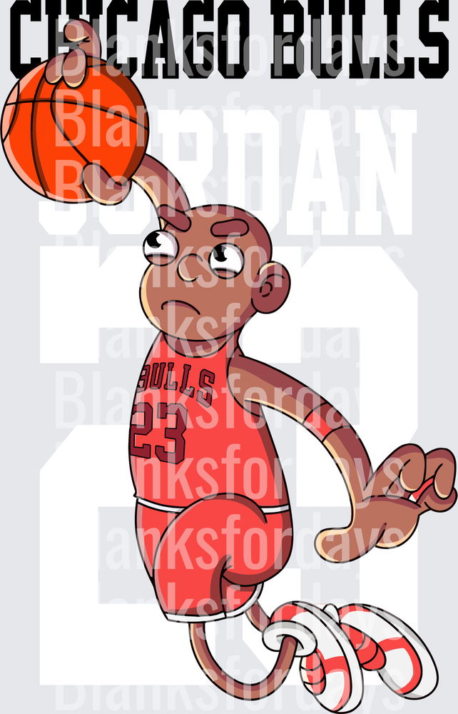 Chicago Bulls Jordan 23 Cartoon Dunk Graphic (DTF)