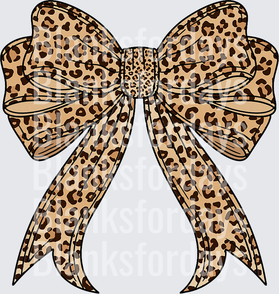 Leopard Print Cheetah Pattern Bow Ribbon (DTF)