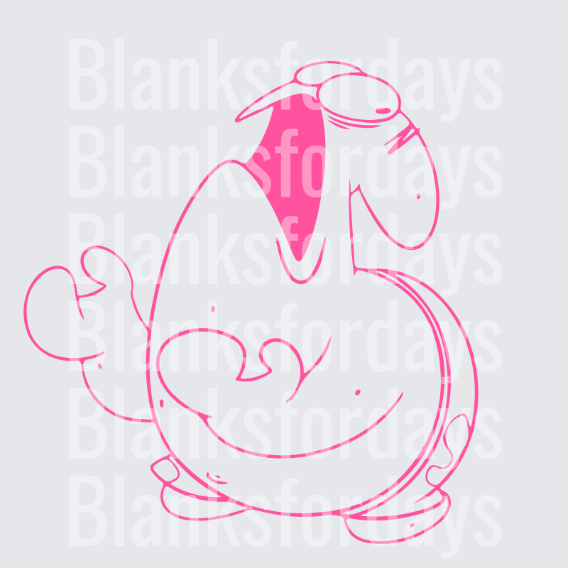 Laughing Victreebel Pokemon Outline Pink Line Art Design (DTF)