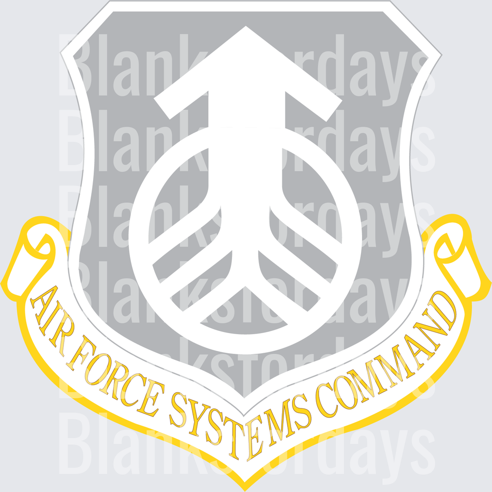 Air Force Systems Command Shield Emblem Logo (DTF)