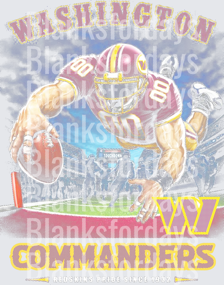 Washington Commanders Football Player Touchdown Vintage Retro (DTF)