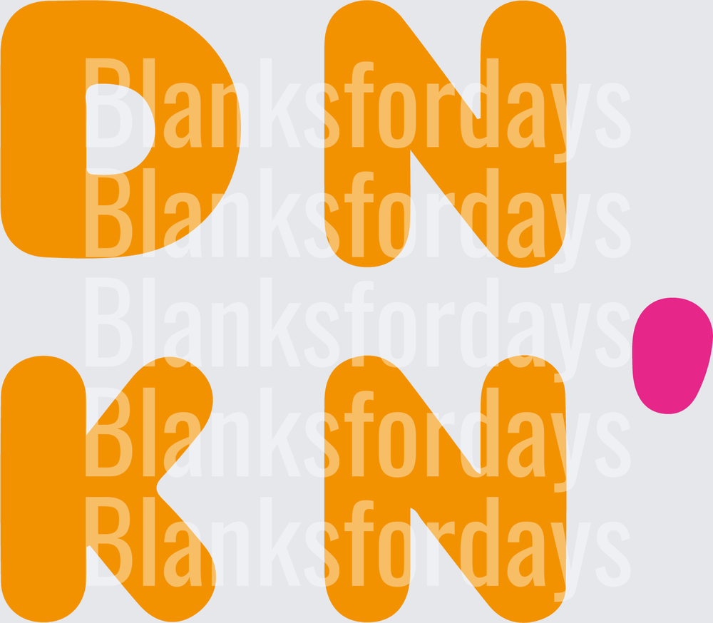 Dunkin Donuts DNKN Bold Orange Pink Logo Design (DTF)