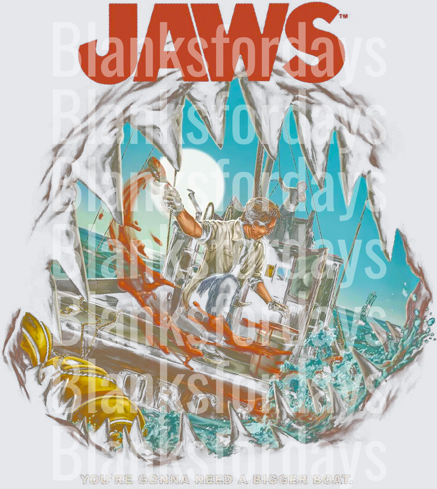 Jaws You're Gonna Need A Bigger Boat Classic Movie Art (DTF)