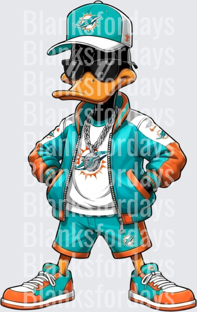 Cool Duck Miami Dolphins Fan Drip Streetwear Chain (DTF)
