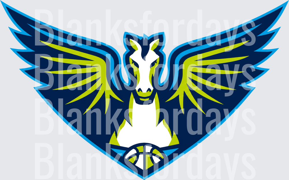 Dallas Wings WNBA Winged Horse Pegasus Basketball Logo (DTF)