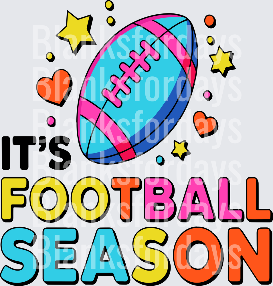 It's Football Season Colorful Pop Art Football Design (DTF)