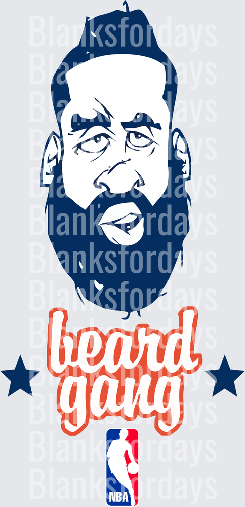 James Harden Beard Gang NBA Basketball Fan Art (DTF)