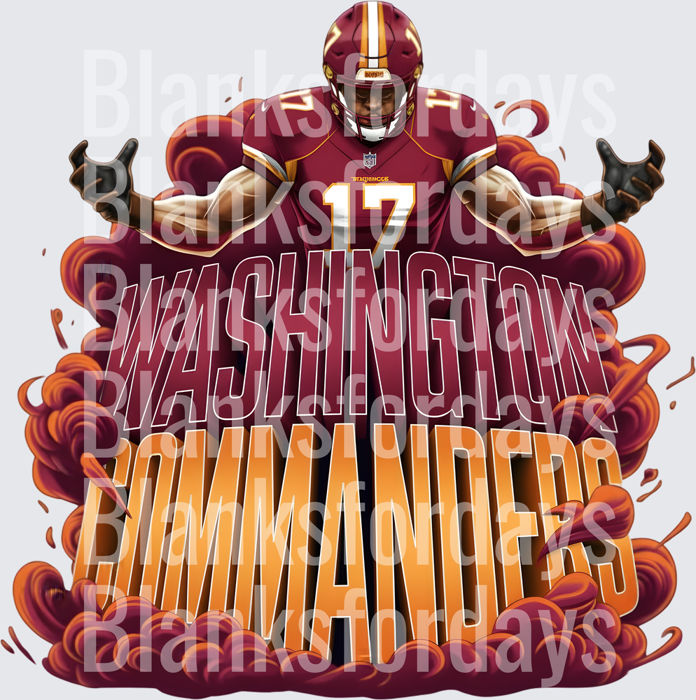 Washington Commanders #17 Football Player Smoke Explosion (DTF)