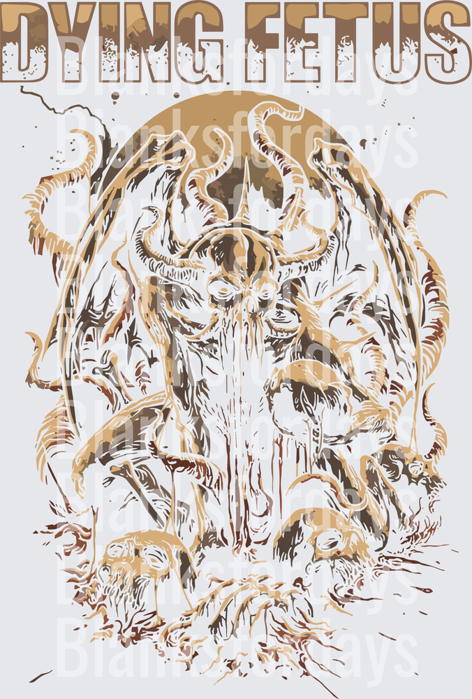 Dying Fetus Death Metal Band Demonic Monster Graphic (DTF)