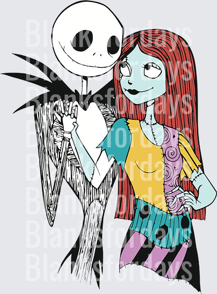 Jack Skellington and Sally Nightmare Before Christmas Couple (DTF)