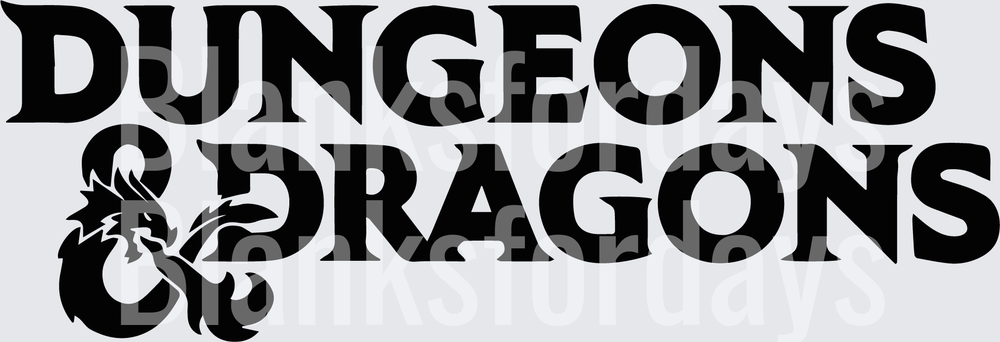 Dungeons & Dragons Classic Logo with Dragon Icon (DTF)
