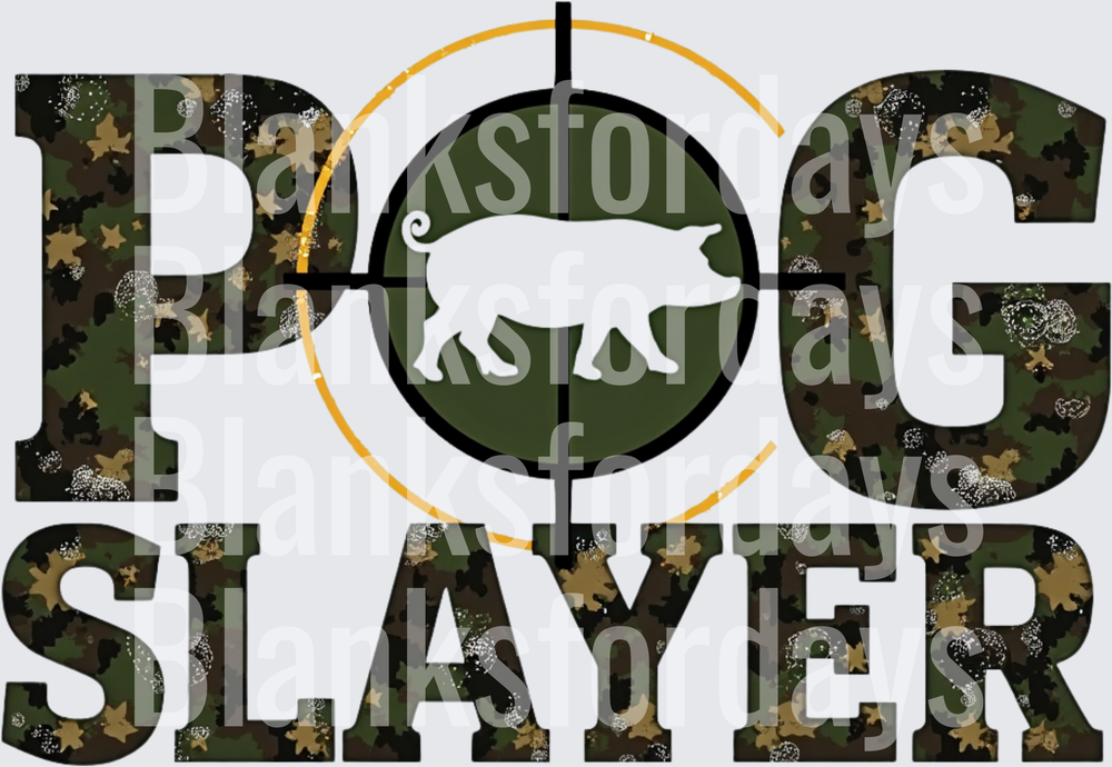 POG Slayer Camo Pig Hunting Crosshair Design (DTF)