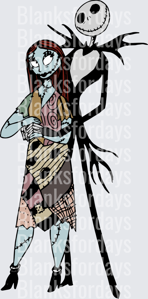 Jack Skellington and Sally Nightmare Before Christmas Couple (DTF)