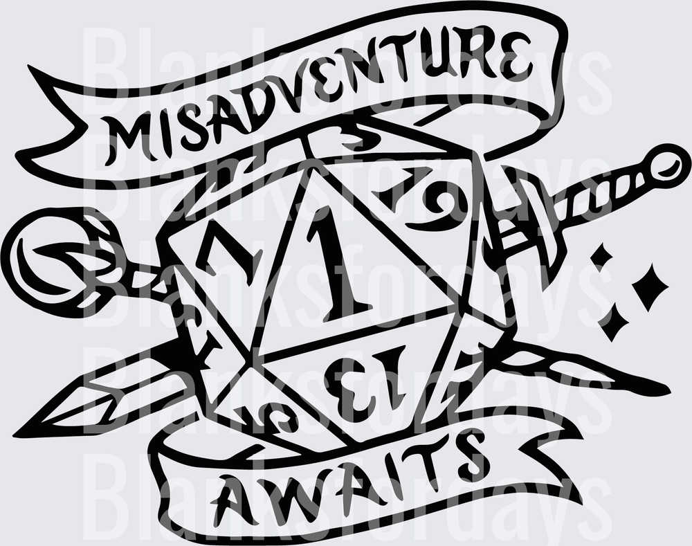 Misadventure Awaits D20 Critical Fail Dungeons and Dragons (DTF)