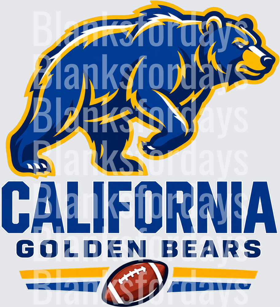 California Golden Bears Football Mascot Logo Design (DTF)
