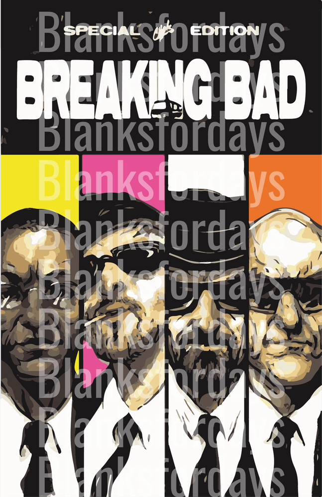 Breaking Bad Special Edition Comic Style Character Panel Art (DTF)