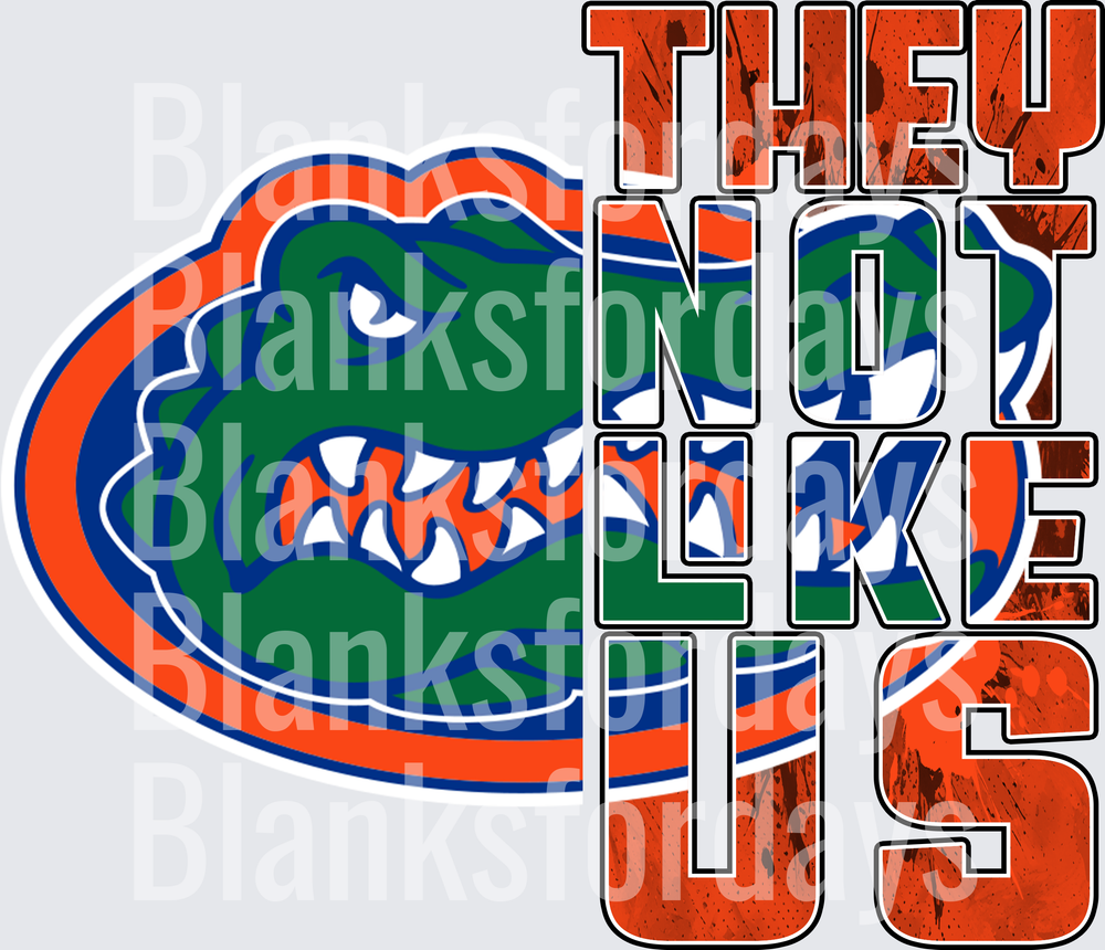Florida Gators They Not Like Us Distressed Logo (DTF)